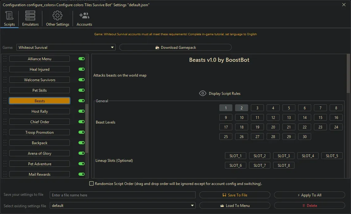 Whiteout Survival Bot - Beasts