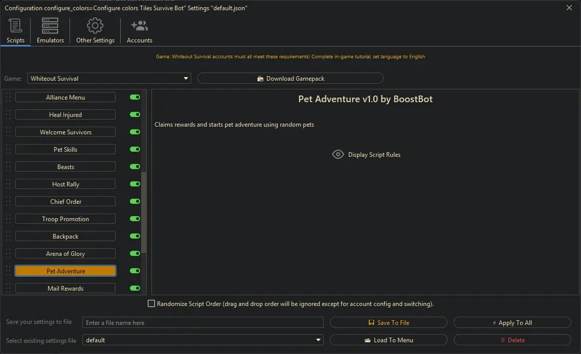 Whiteout Survival Bot - Pet Adventure