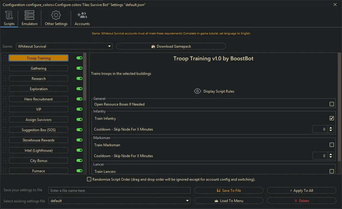 Whiteout Survival Bot - Troop Training