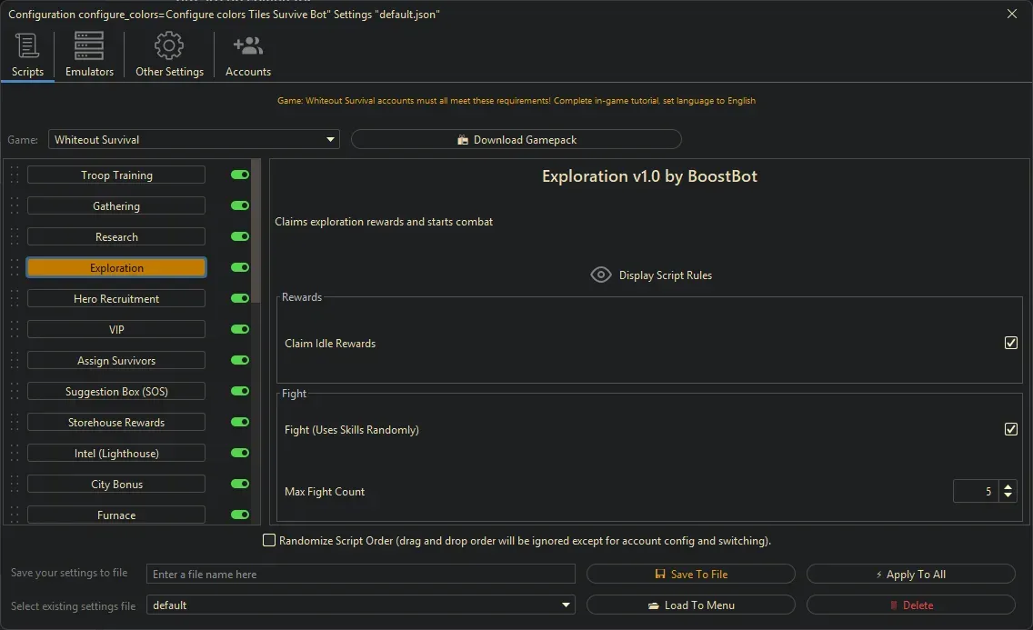 Whiteout Survival Bot - Exploration