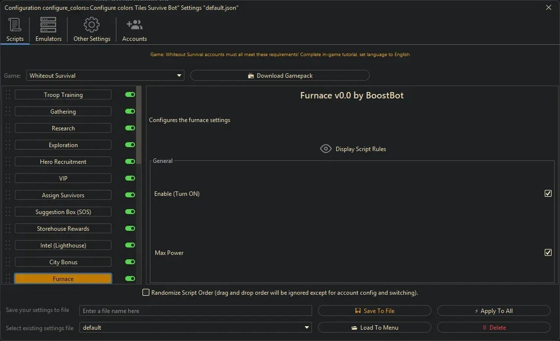 Whiteout Survival Bot - Furnace