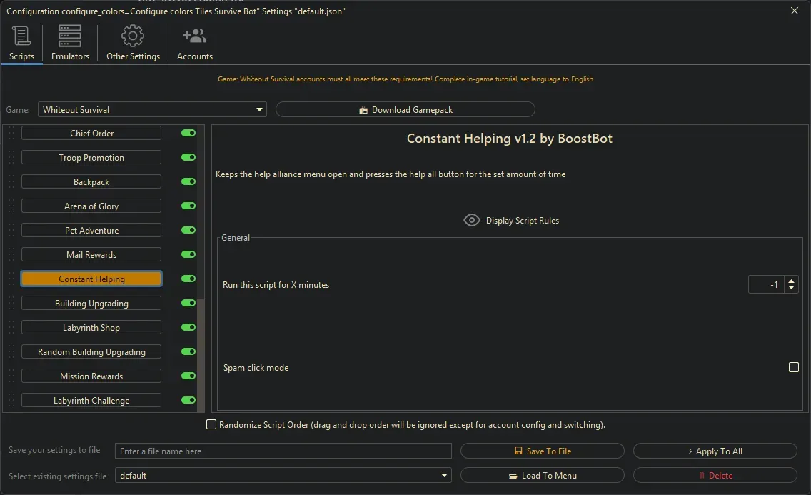 Whiteout Survival Bot - Constant Helping
