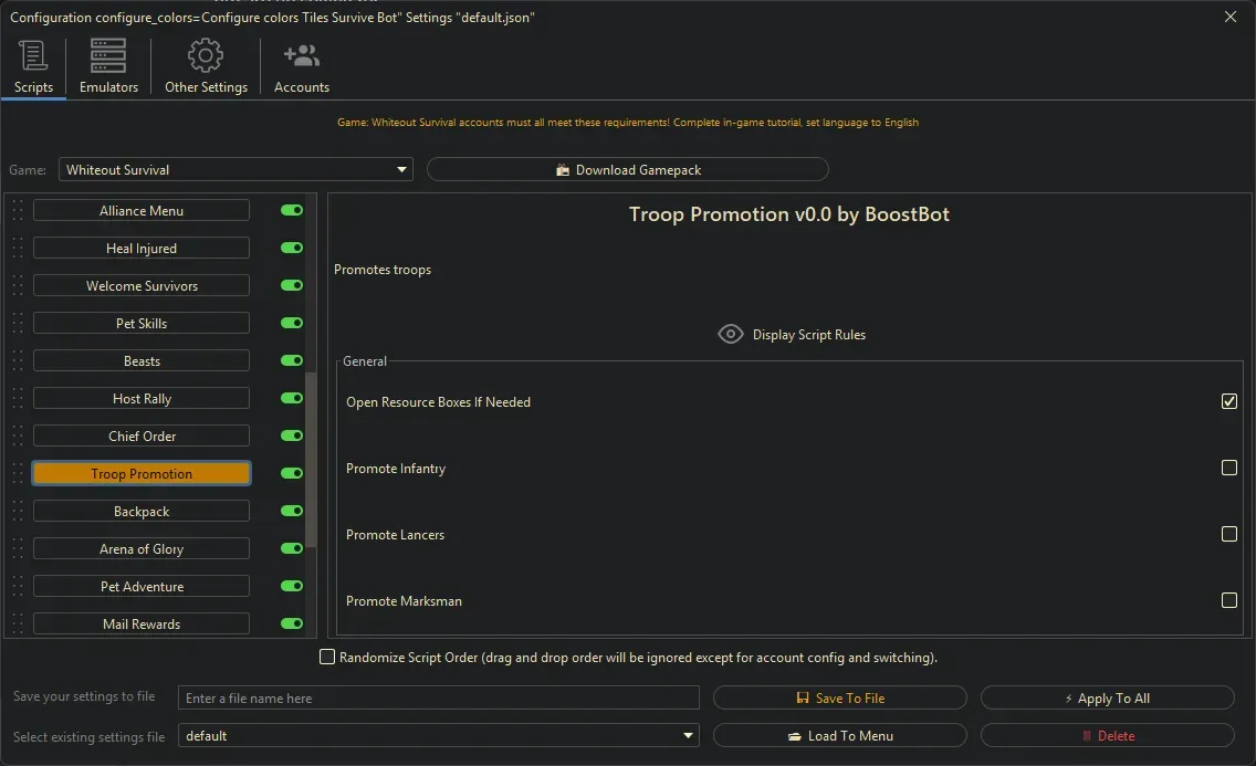 Whiteout Survival Bot - Troop Promotion