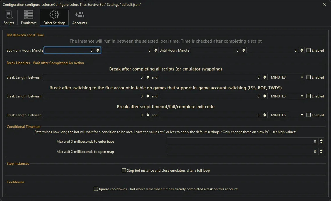 Whiteout Survival Bot - Other Settings