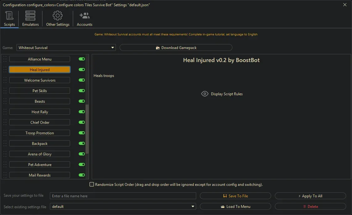 Whiteout Survival Bot - Heal Injured