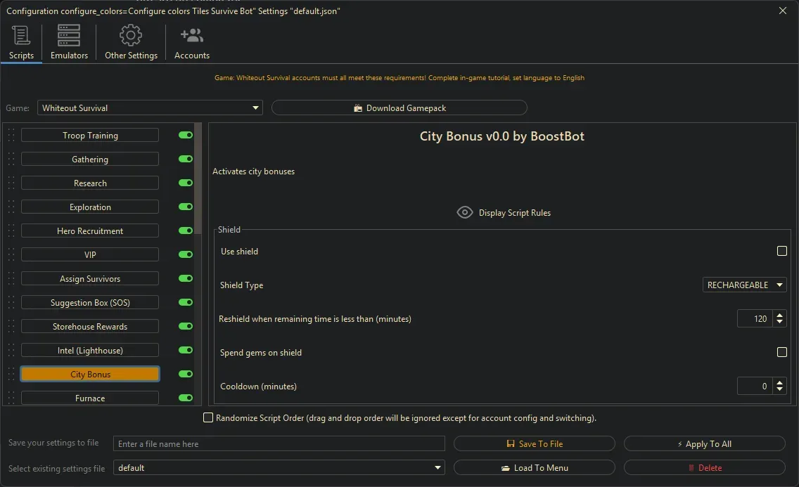 Whiteout Survival Bot - City Bonus