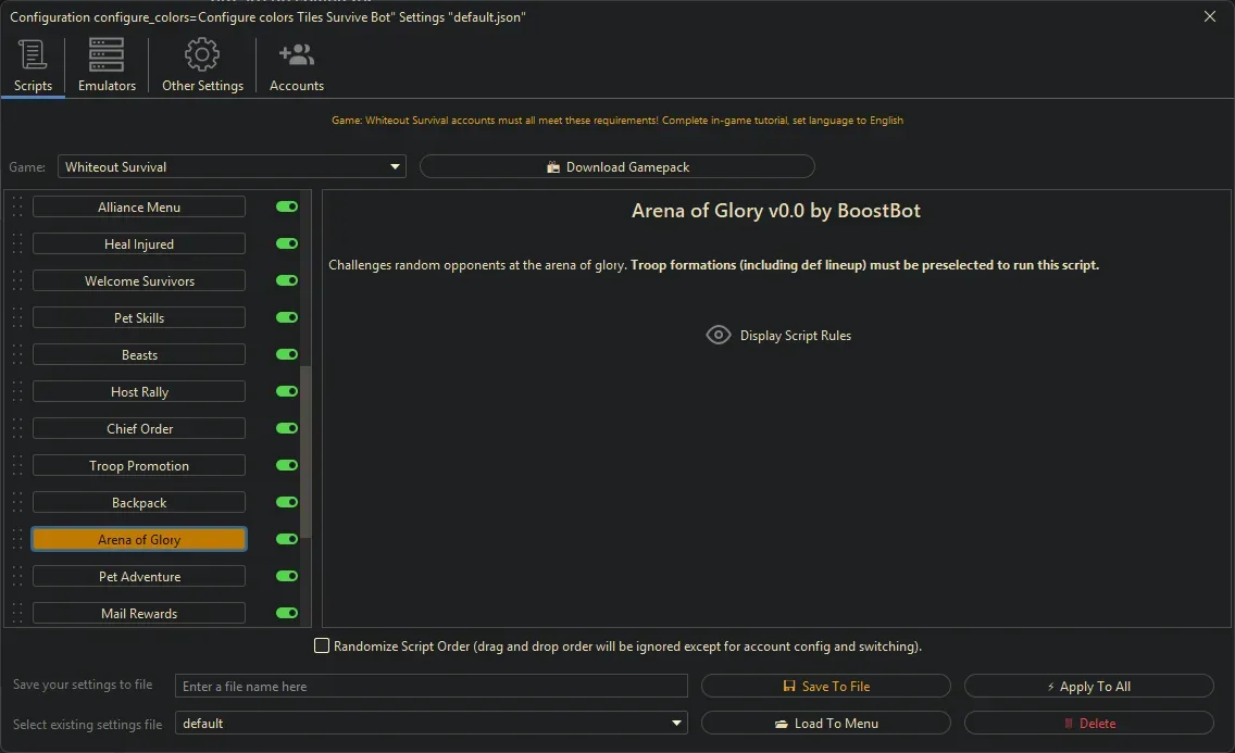 Whiteout Survival Bot - Arena of Glory